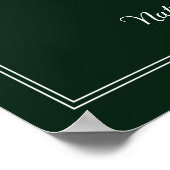Emerald Green Nautical Anchor Wedding Poster (Ecke)