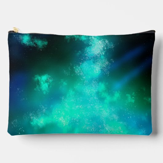 Emerald Green Night Sky Zubehörtasche (Vorderseite)