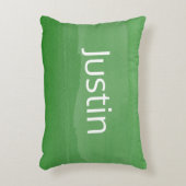 Emerald Green Ombre für Junge mit Namen Dekokissen (Vorderseite(Vertikal))