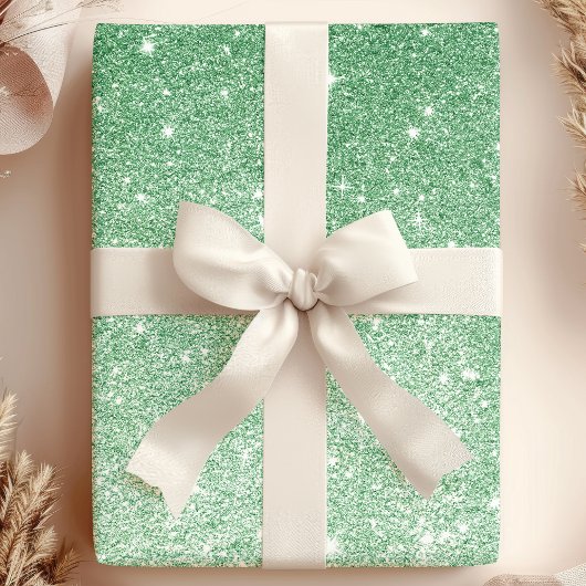 Emerald Green Ombre Glitzer Geschenkpapier