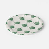 Emerald Green Painted Coastal Seashell Schachbrett Pappteller (Schrägansicht)