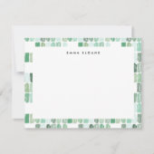 Emerald Green Painted Jewel Personalisiert Note Ca Mitteilungskarte (Vorderseite)