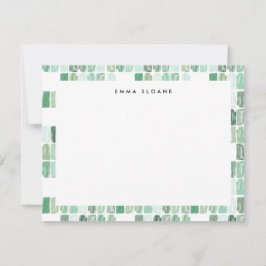 Emerald Green Painted Jewel Personalisiert Note Ca Mitteilungskarte