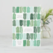 Emerald Green Painted Juwels Birthday Party Einladung (Stehend Vorderseite)