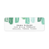 Emerald Green Painted Juwels Rücksendeadressen-Auf (Vorne)