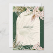 Emerald Green Pampas Grass FOTO DANKEN Dankeskarte (Rückseite)