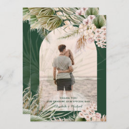 Emerald Green Pampas Grass FOTO DANKEN Dankeskarte