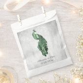 Emerald Green Peacock Gastgeschenk Hochzeit Bag Geschenktütchen (Ausgeschnitten)