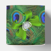 Emerald Green Peacock Gastgeschenk Hochzeit Box Geschenkschachtel (Oben)
