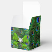 Emerald Green Peacock Gastgeschenk Hochzeit Box Geschenkschachtel (Geöffnet)