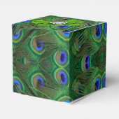 Emerald Green Peacock Gastgeschenk Hochzeit Box Geschenkschachtel (Rückseite)