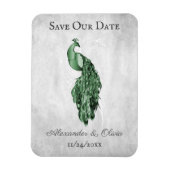 Emerald Green Peacock speichert das Date Magnet (Vertikal)