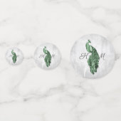 Emerald Green Peacock Wedding Confetti Konfetti (Vorderseiten)