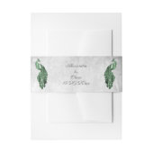 Emerald Green Peacock Wedding Einladungsbanderole (Vorderseite Beispiel)