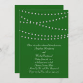 Emerald Green Pearls Probe Dinner Einladung (Vorne/Hinten)