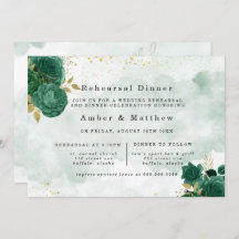 Emerald Green Peony Gold Glitzer Probe Dinner