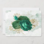 Emerald Green Peony Gold wird meine Bridesmaid sei Einladung (Rückseite)