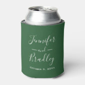 Emerald Green Personalisiert Wedding Dosenkühler (Kanne Vorderseite)