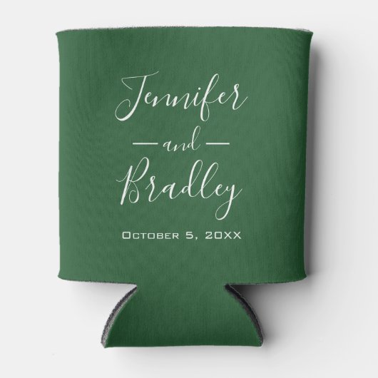 Emerald Green Personalisiert Wedding Dosenkühler (Vorderseite)