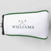 Emerald Green Personalized Name Golf Clubs Golf Headcover (Vorderseite)