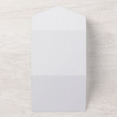 Emerald Green Pink Peony Rose Hochzeit All In One Einladung (Außenbereich)