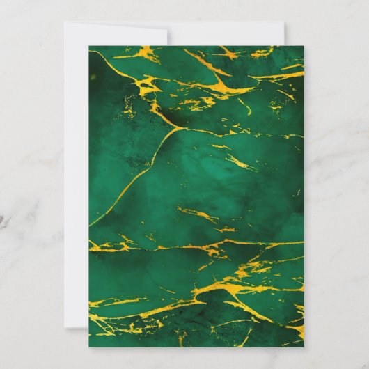 Emerald Green Pink Peony Rose Polterabend Einladung (Rückseite)