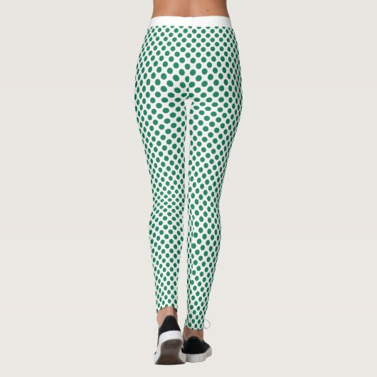 Emerald Green Polka Dot Leggings (Rückseite)