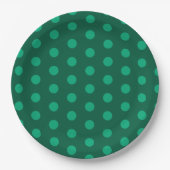 Emerald Green Polka Dots  Pappteller (Vorderseite)