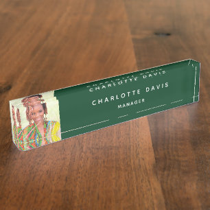 Emerald Green Profile Foto Name Business Namensplakette
