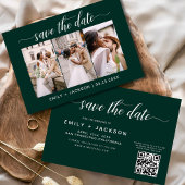 Emerald Green QR Code - Save the Date 3 Foto