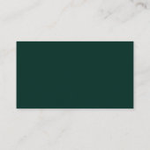 Emerald Green QR Code UAWG Wedding Website Begleitkarte (Rückseite)