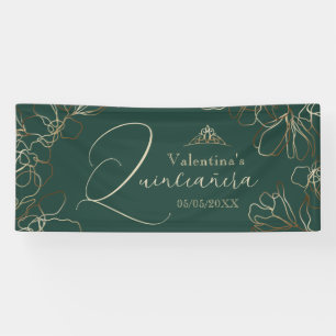 Emerald green Quinceañera Banner