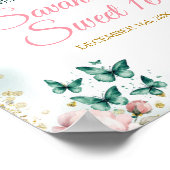Emerald Green Quinceañera Crown Pink Begrüßungszei Poster (Ecke)