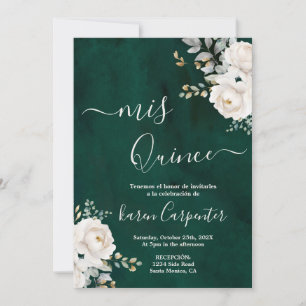 Emerald Green Quinceanera Einladung