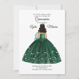 Emerald Green Quinceanera Gown   Einladung