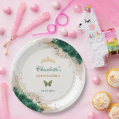 Emerald Green Quinceanera Prinzessin Miss Quince 1 Pappteller (Party)