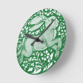 Emerald Green Rabbit Bunny Cotattcore Folk Runde Wanduhr (Winkel)