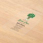 Emerald Green Ranunculus Mason Jar Bridal Shower Acryleinladungen (Ablage )