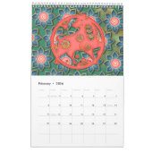 Emerald Green Red Gold 12 chinesische Zodiac-Zeich Kalender (Feb 2026)