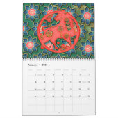 Emerald Green Red Gold 12 chinesische Zodiac-Zeich Kalender (Feb 2026)