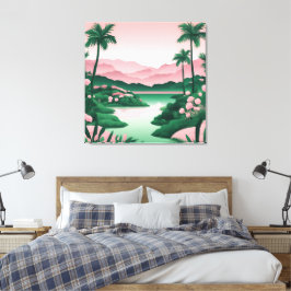 Emerald Green Retreat AI Art Leinwanddruck