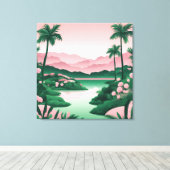 Emerald Green Retreat AI Art Leinwanddruck (Insitu (Holzboden))