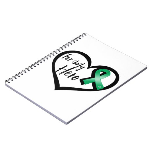 Emerald Green Ribbon für meinen Helden Notizblock (Linke Seite)