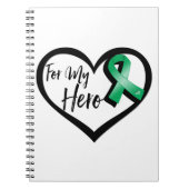 Emerald Green Ribbon für meinen Helden Notizblock (Vorderseite)