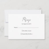 Emerald Green Romantic Floral Wedding RSVP Card Karte (Vorderseite)