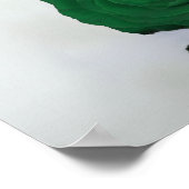 Emerald Green Rose 22 Table Wedding Seating Chart Poster (Ecke)