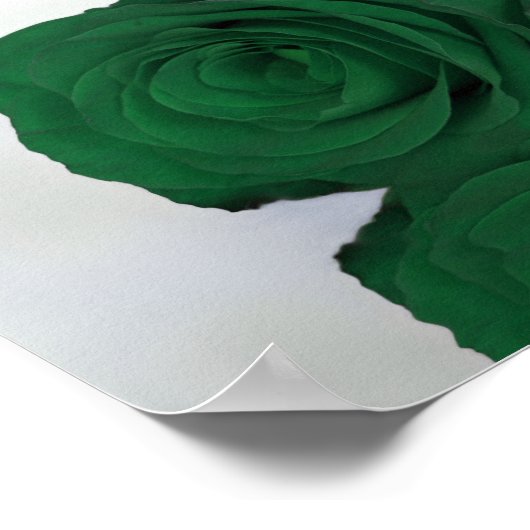 Emerald Green Rose 6 Table Wedding Chart Poster (Ecke)