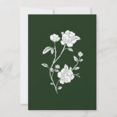 Emerald Green Rose Ankündigung Datum freihalten (Rückseite)