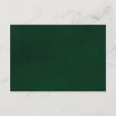 Emerald Green Rose Elegant Wedding Website Begleitkarte (Rückseite)