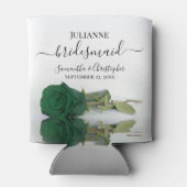Emerald Green Rose Elegante Hochzeit von Bridesmai Dosenkühler (Rückseite)